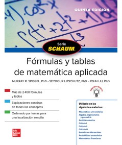 FORMULAS Y TABLAS DE MATEMATICA APLICADA - Murray r. Spiegel - Seymour Lipschutz - john Liu - Hispano libros