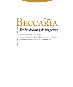 DE LOS DELITOS Y DE LAS PENAS-Hispano libros-Editorial Trotta