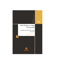 BEST EVIDENCE Y CARGA DE LA PRUEBA
