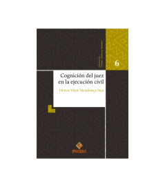 COGNICIÓN DEL JUEZ EN LA EJECUCIÓN CIVIL