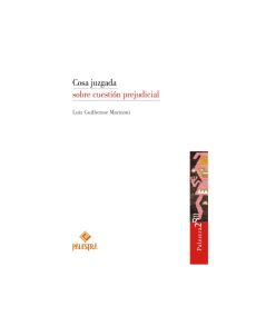 COSA JUZGADA SOBRE CUESTIÓN PREJUDICIAL