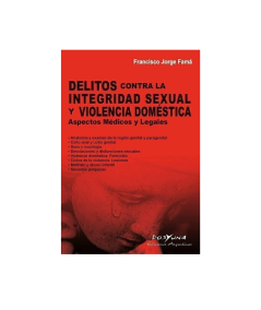 DELITOS CONTRA LA INTEGRIDAD SEXUAL Y VIOLENCIA DOMESTICA