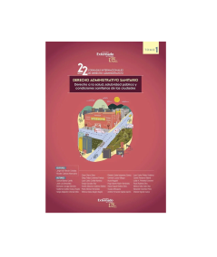 DERECHO ADMINISTRATIVO SANITARIO. Tomo 1. Derecho a la salud, salubridad pública y condiciones sanitarias de las ciudades