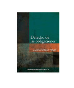DERECHO DE LAS OBLIGACIONES
