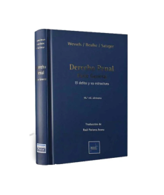DERECHO PENAL. PARTE GENERAL el delito y su estructura