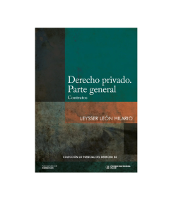 DERECHO PRIVADO. PARTE GENERAL