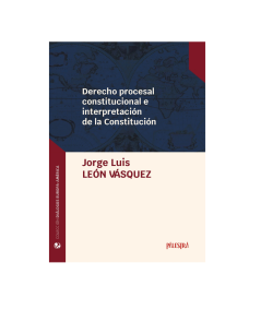 DERECHO PROCESAL CONSTITUCIONAL E INTERPRETACIÓN DE LA CONSTITUCIÓN