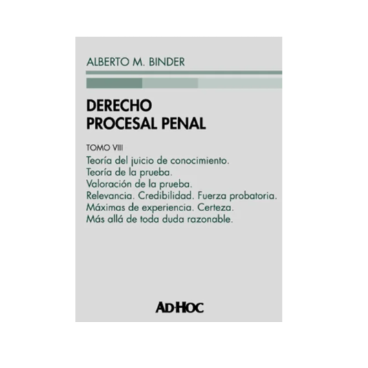DERECHO PROCESAL PENAL. TOMO VIII