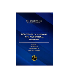 DIDÁCTICA DE FALTAS PENALES Y DEL PROCESO PENAL POR FALTAS