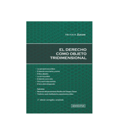 EL DERECHO COMO OBJETO TRIDIMENSIONAL