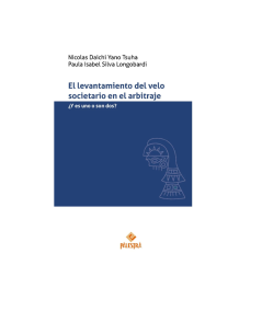 EL LEVANTAMIENTO DEL VELO SOCIETARIO EN EL ARBITRAJE