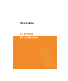 EN DEFENSA DE LA LITIGACIÓN