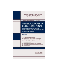 GENERALIDADES EN EL PROCESO PENAL. Tomo 2. Una nueva mirada sobre cuestiones penales procesales y penitenciarias