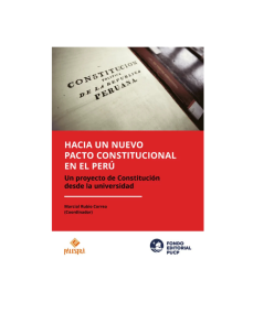 HACIA UN NUEVO PACTO CONSTITUCIONAL EN EL PERÚ