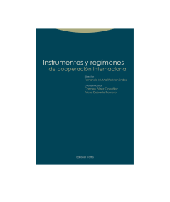INSTRUMENTOS Y REGÍMENES DE COOPERACIÓN INTERNACIONAL