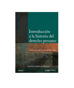 INTRODUCCIÓN A LA HISTORIA DEL DERECHO PERUANO