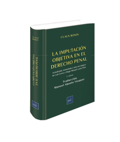 LA IMPUTACIÓN OBJETIVA EN EL DERECHO PENAL