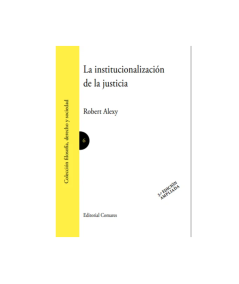 LA INSTITUCIONALIZACIÓN DE LA JUSTICIA
