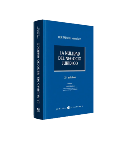 LA NULIDAD DEL NEGOCIO JURÍDICO
