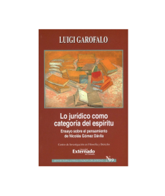 LO JURÍDICO COMO CATEGORÍA DEL ESPÍRITU