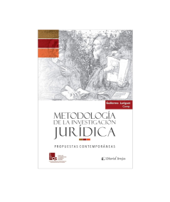 METODOLOGÍA DE LA INVESTIGACIÓN JURÍDICA
