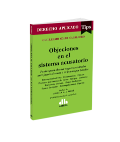 OBJECIONES EN EL SISTEMA ACUSATORIO