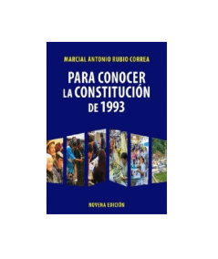 PARA CONOCER LA CONSTITUCIÓN DE 1993