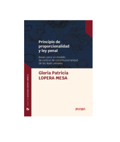 PRINCIPIO DE PROPORCIONALIDAD Y LEY PENAL
