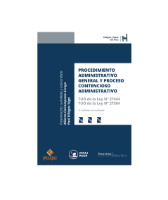 PROCEDIMIENTO ADMINISTRATIVO GENERAL Y PROCESO CONTENCIOSO ADMINISTRATIVO