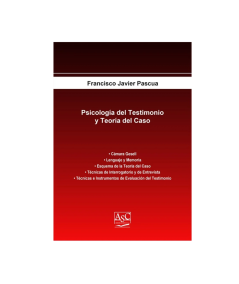 PSICOLOGÍA DEL TESTIMONIO Y TEORÍA DEL CASO
