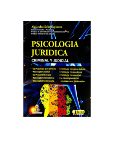 PSICOLOGÍA JURÍDICA CRIMINAL Y JUDICIAL