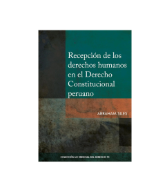 RECEPCIÓN DE LOS DERECHOS HUMANOS EN EL DERECHO CONSTITUCIONAL PERUANO