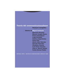 TEORÍA DEL NEOCONSTITUCIONALISMO