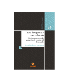 TUTELA DE URGENCIA Y CONTRADICTORIO