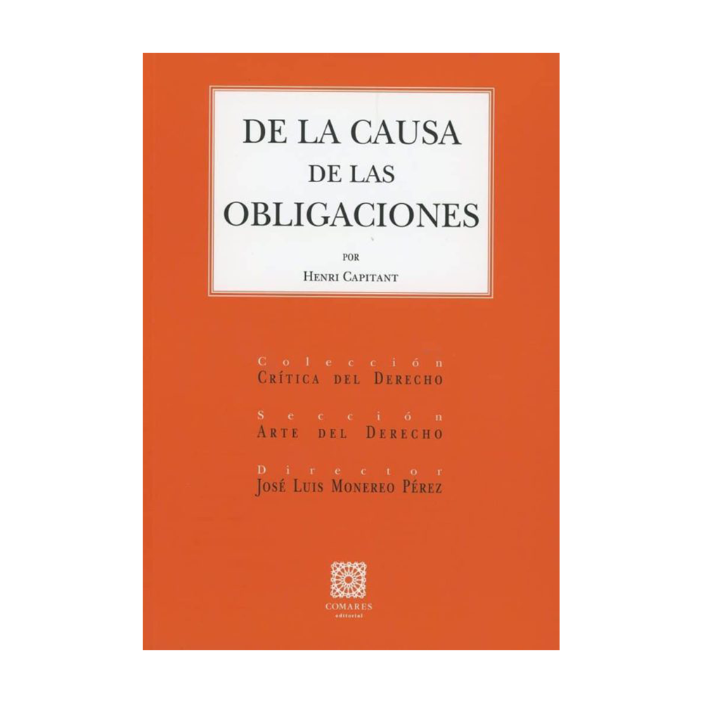 DE LA CAUSA DE LAS OBLIGACIONES