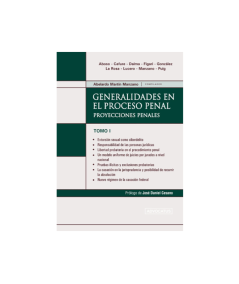 GENERALIDADES EN EL PROCESO PENAL. Tomo 1